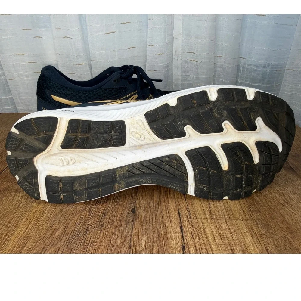 ASICS Gel Contend 7 Navy Gold Running Shoes Athletic Sneakers Women's‎ 7